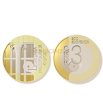 3 Euros Ljubljana Eslovenia 2010