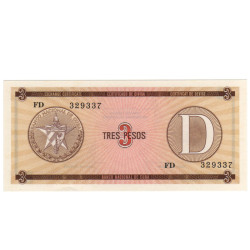 3 Pesos - Cuba 1985 D