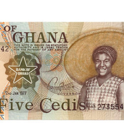 5 Cedis - Gana 1977 NOVA
