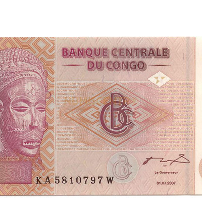 50 Francs - Congo 2007 NOVA