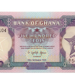 500 Cedis - Gana 1991 NOVA