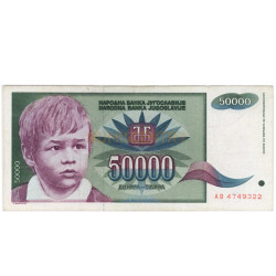 50000 Dinara - Jugoslavia 1992