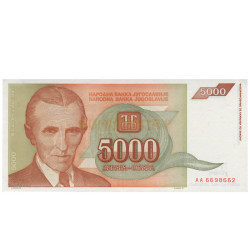 5000 Dinara - Jugoslavia 1993