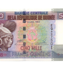 5000 Francs - Republica da Guine 1998 Nova