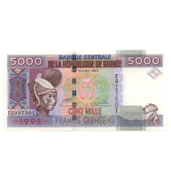 5000 Francs - Republica da Guine 1998 Nova