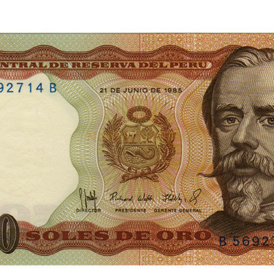 5000 Soles Oro - Peru 1985