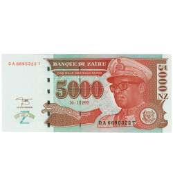 5000 Novos Zaires - Zaire 1995
