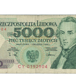 5000 Zloty - Polonia 1988