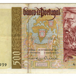 500 Escudos - Portugal 11-9-1997 Bela