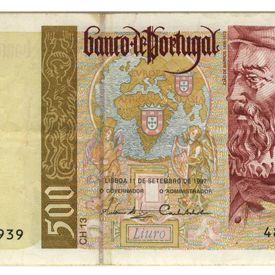 500 Escudos - Portugal 11-9-1997 Bela