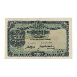 500 Reis - Portugal 30-9-1910 Bela