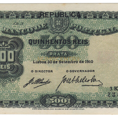 500 Reis - Portugal 30-9-1910 Bela