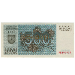500 Talonas - Lituania 1993