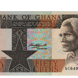 50 Cedis - Gana 1980 NOVA