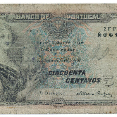 50 Centavos - Portugal 5-7-1918