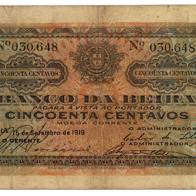 50 Centavos - Moçambique 1919 MBC