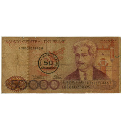 50.000 Cruzados - Brasil 1986 c/carimbo