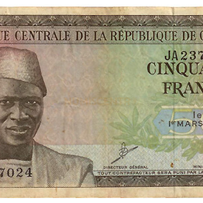 50 Francs - Republica da Guine 1960 MBC