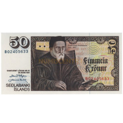 50 krónur - Islandia 1961 Nova