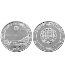 Moeda 5€ Centro Histórico de Angra do Heroísmo 2005 Prata
