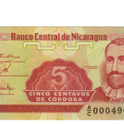 5 Centavos Cordoba - Nicaragua 1992