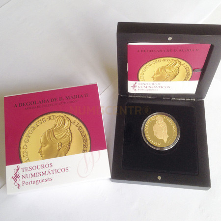 Moeda Degolada de D Maria II Ouro Proof 2013