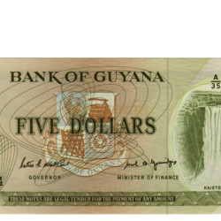 5 Dollars - Guiana 1989