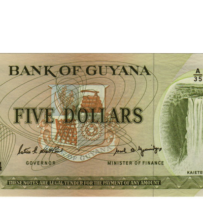 5 Dollars - Guiana 1989