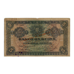 5 Libras Esterlinas - Moçambique 1919 BC+