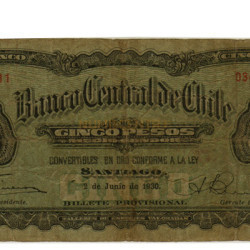 5 Pesos - Chile 1930