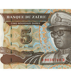 5 Novos Zaires - Zaire 1993