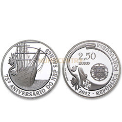 Moeda 2,5€ 75 Anos do Navio Escola Sagres 2012