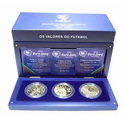 Moeda Comemorativa Valores do Futebol Portugal 2003 Ouro Proof 3x8€