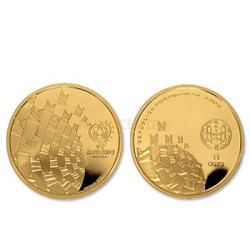 Moeda Comemorativa Futebol é Festa 2003 Ouro Proof