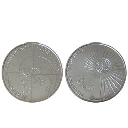 Moeda 8€ Alargamento da União Europeia 2004 Prata