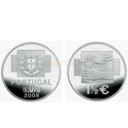 Moeda 1,50€ Uma Moeda Uma Causa AMI 2008 Cuproníquel