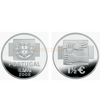 Moeda 1,50€ Uma Moeda Uma Causa AMI 2008 Cuproníquel