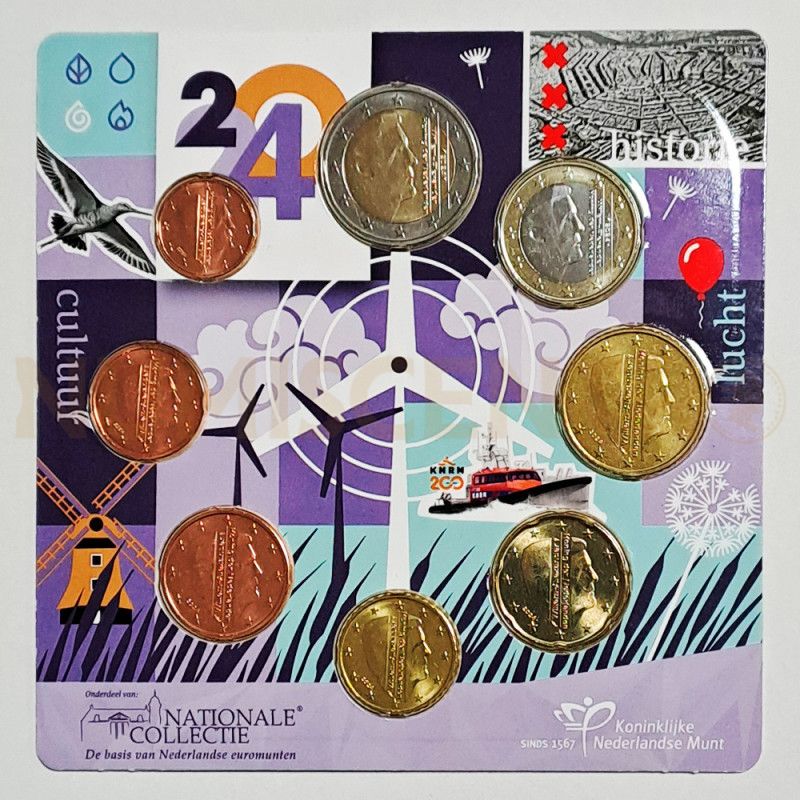 Set Moedas Euro Países Baixos em blister 2024