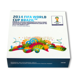 Moeda 2,5€ Comem. Campe. Mundo Brasil Fifa 2014 Prata Proof.
