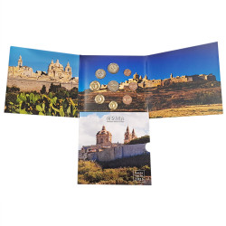 Carteira BNC Malta 2025 c/ 9 moedas inclui a moeda de 2€ Mdina