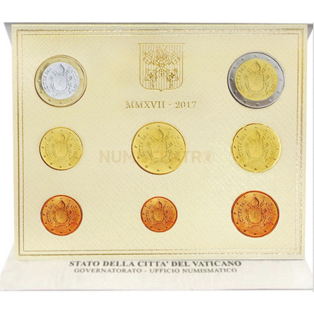 BNC - Vaticano 2017 8 Moedas (MOEDAS COM O BRASÃO DE ARMAS DO PAPA FRANCISCO)