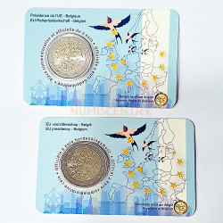 Moeda 2 Euro Presidência da Bélgica da UE Bélgica 2024 Coincard
