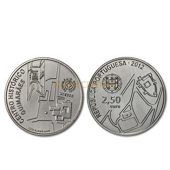 Moeda 2,5€ Centro Histórico Guimarães 2012