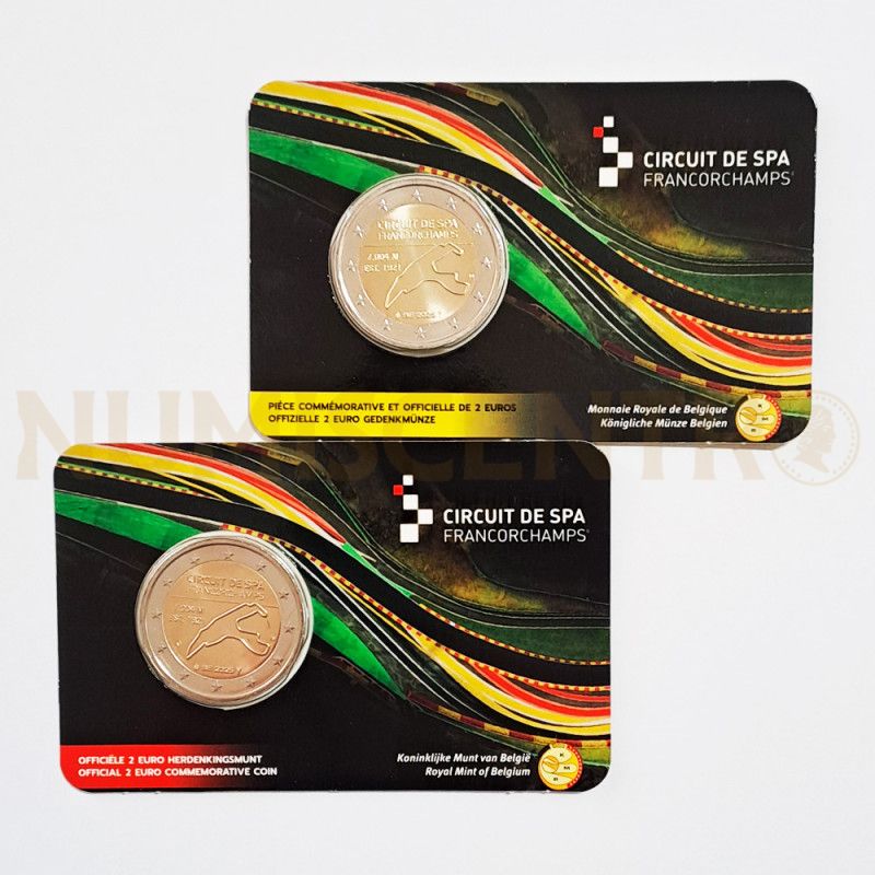 Moeda 2 Euro Circuito SPA Francorchamp Bélgica 2025 Coincard