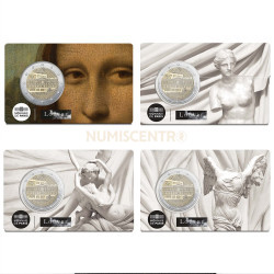 Moeda 2 Euros Museu do Louvre França 2025 Coincard (1 Coincard Aleatório)