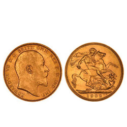 Moeda 1/2 Libra Ouro Eduardo viI