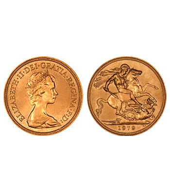 Moeda Libra Ouro Isabel II Jubileu