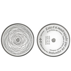 Moeda 10 Euros 50 Anos da Revolução de 25 Abril 1974 Portugal 2024 Prata Proof