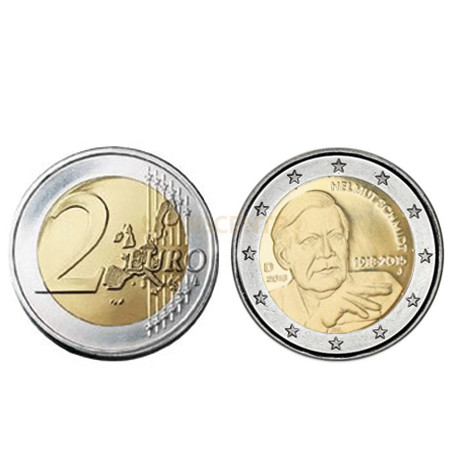 Moeda 2 Euro 100 Anos Nascimento de Helmut Schmidt Alemanha 2018 G
