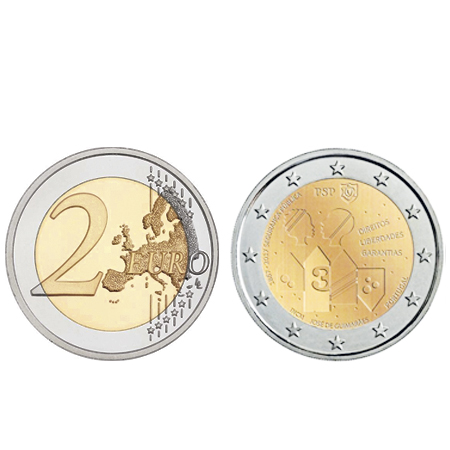 Moeda 2 Euro Portugal 2017 150 Anos da PSP (Normal)